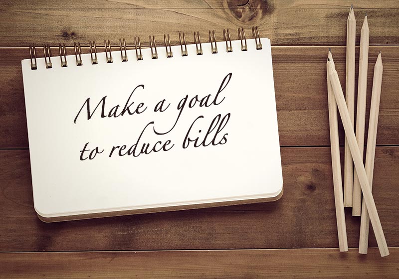 Make a goal to reduce bills | new year goals