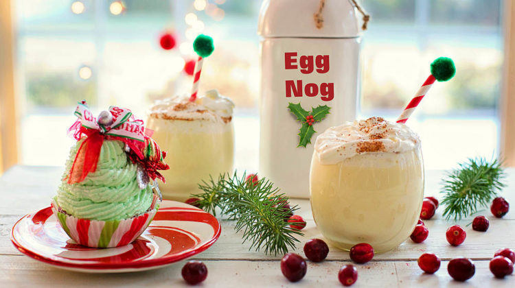 Eggnog Christmas drink | Delightful Christmas Drinks & Holiday Cocktails | Featured