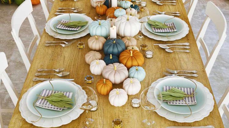 cosy nordic kitchen apartment thanksgiving fall | Charming Thanksgiving Centerpieces For A Homestead Table Setting | featured