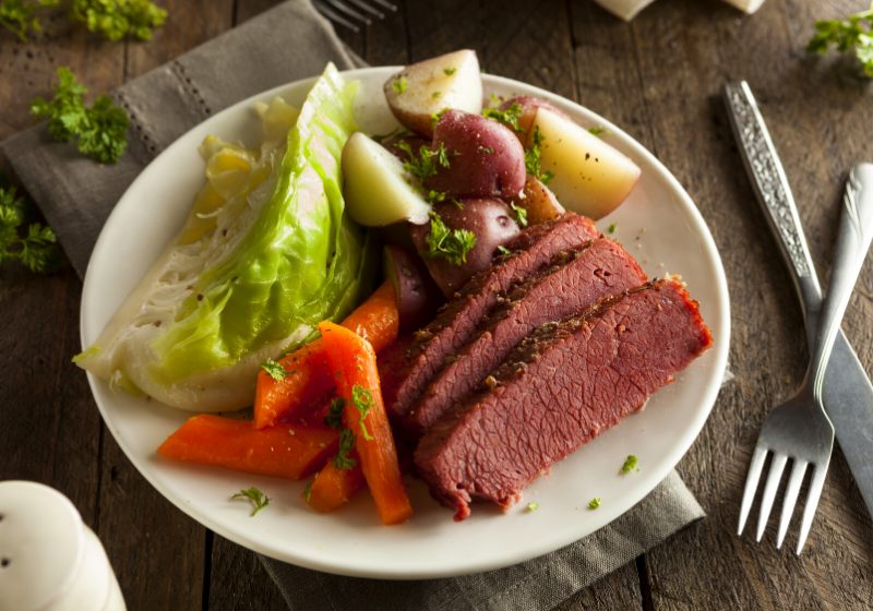 homemade corned beef cabbage carrots potatoes | st patrick's day