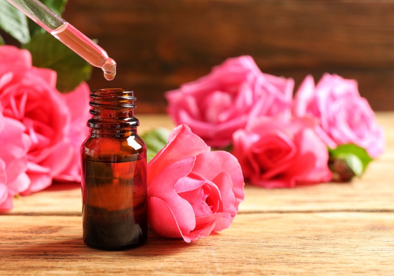 bottle rose essential oil pipette flowers | how to make essential oils at home easy