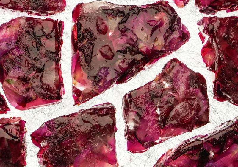 ice blocks rose petals beautiful red | make your own essential oils kit