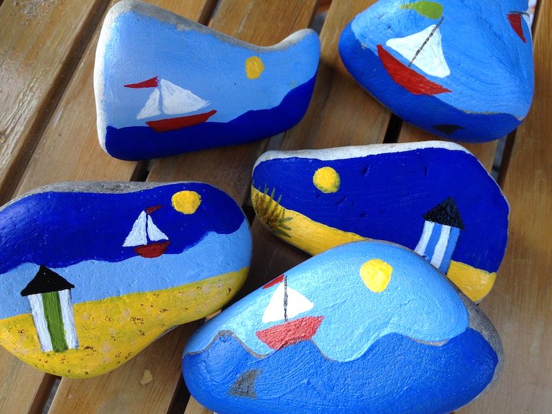 sailboat night | Creative Rock Painting Ideas You Can Do With Your Kids | rock painting