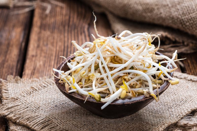 bowl-mungbean-sprouts-on-wooden-background | growing mungbean sprouts
