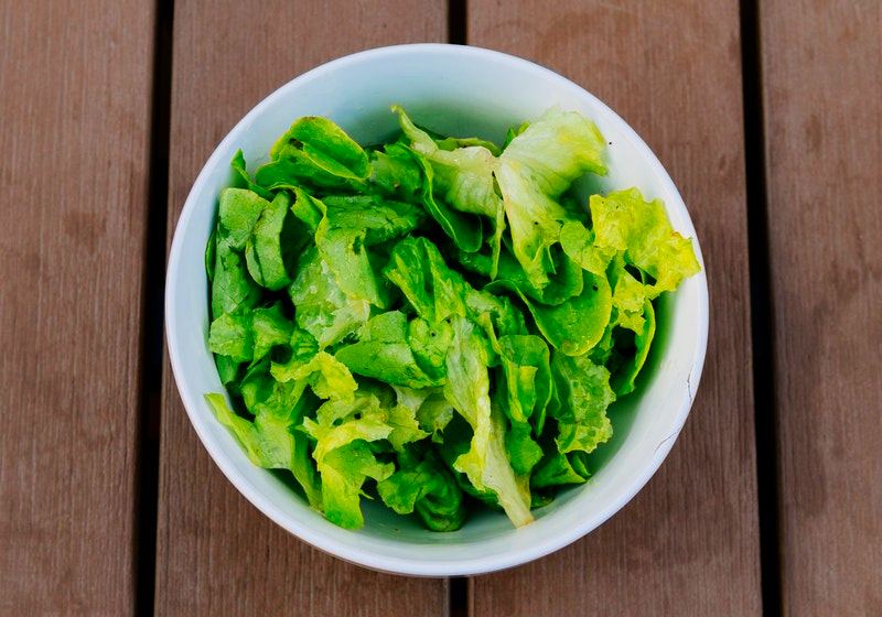 Green Vegetable In White Bowl | Growing Lettuce In Summer
