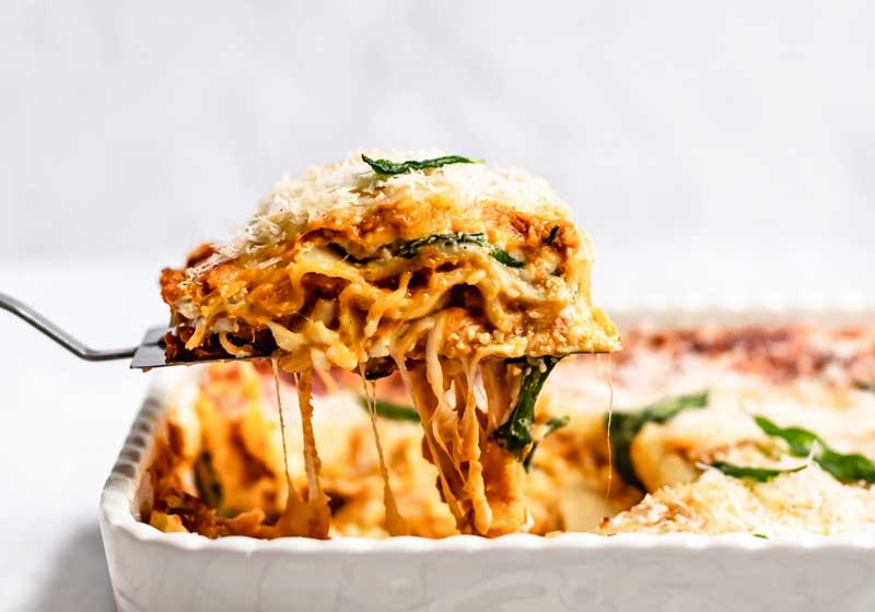 Pumpkin and Spinach Lasagna | savory pumpkin recipes