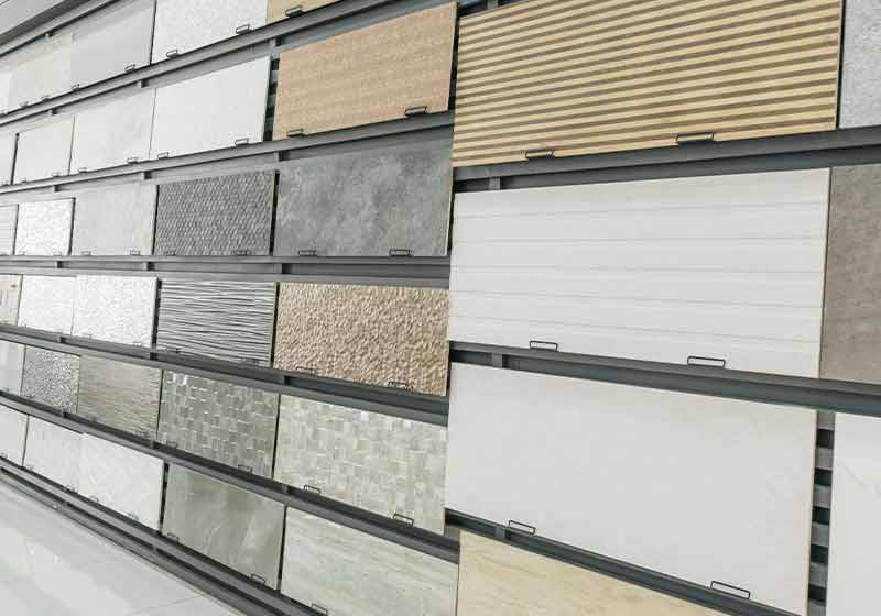 Colorful samples of a stone tile in store | black friday deals