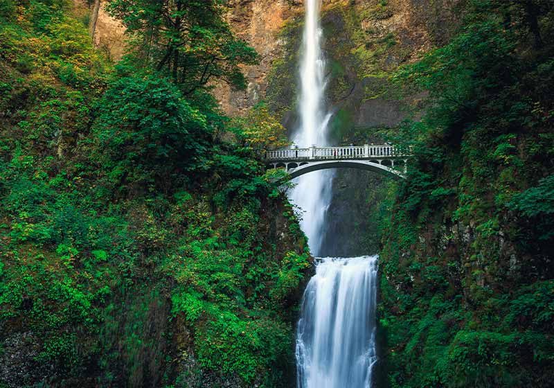Multnomah Falls Bridge, Columbia River Gorge, Oregon | place to visit in november