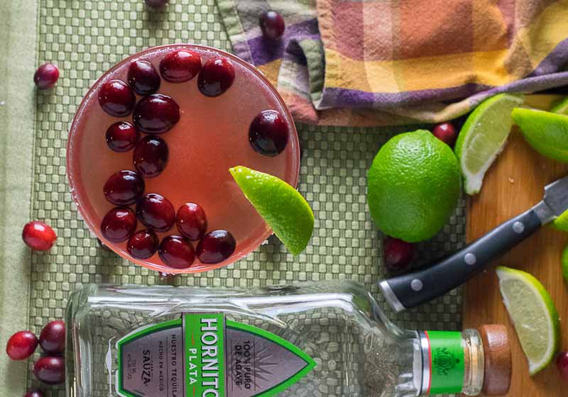 Cranberry Lime Margarita Holiday Cocktail | winter cocktails