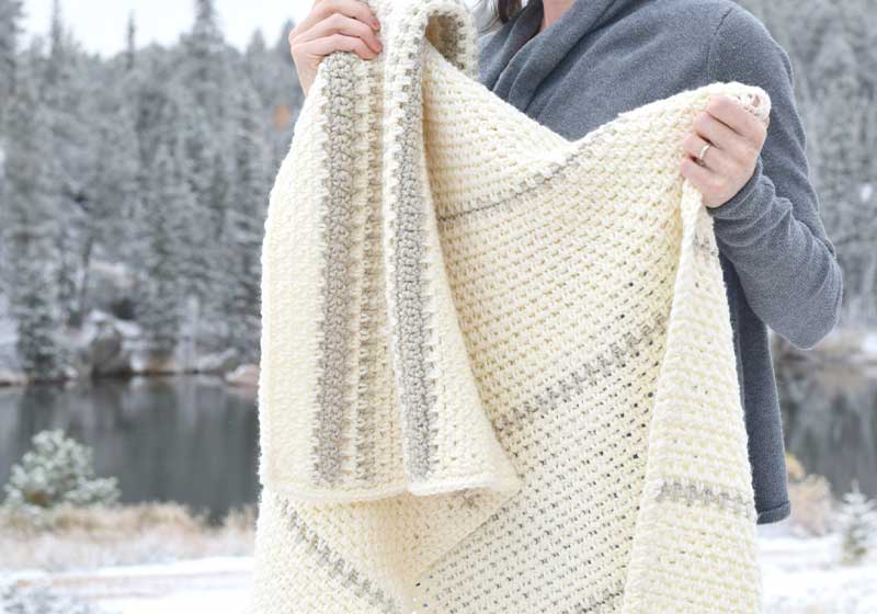 Mod Heirloom Crochet Blanket | wool blanket
