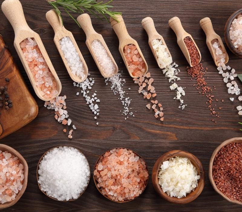 Various types of salt | fermentation crock