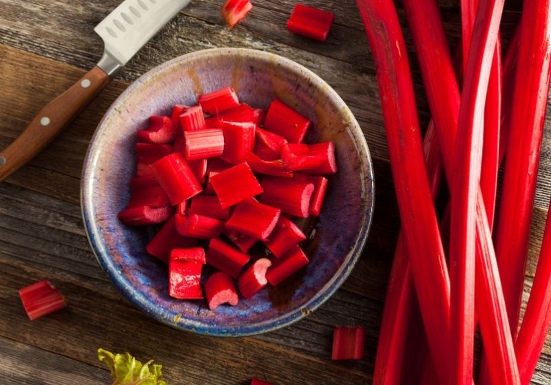 Raw Organic Red Rhubarb Ready to Use | How to freeze rhubarb