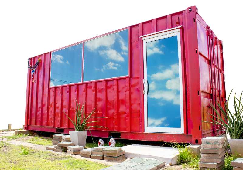 isolated red container office | Nomad Tiny Shipping Container Home