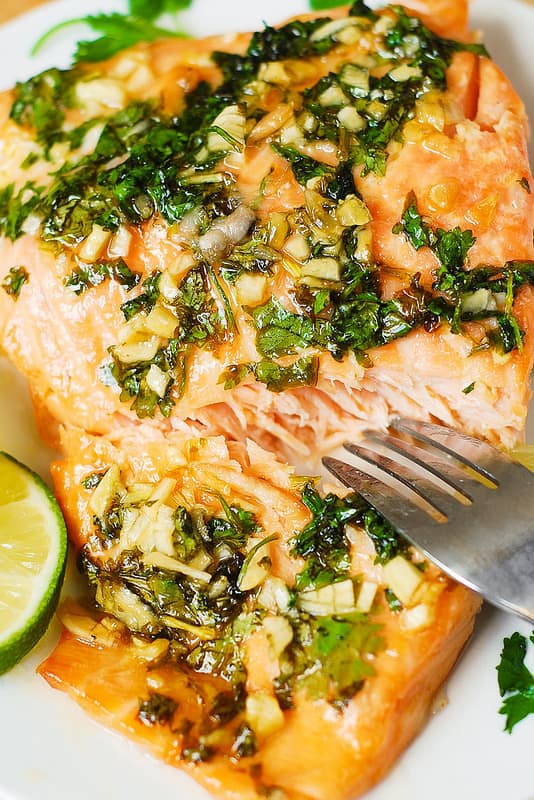 Cilantro-Lime Honey Garlic Salmon Recipe | 11 Honey Recipes