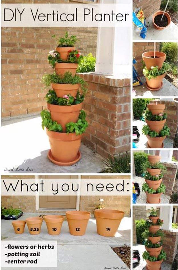 DIY Vertical Planter Herb Tower Garden | Incredible Tower Garden Ideas For Homesteading In Limited Space