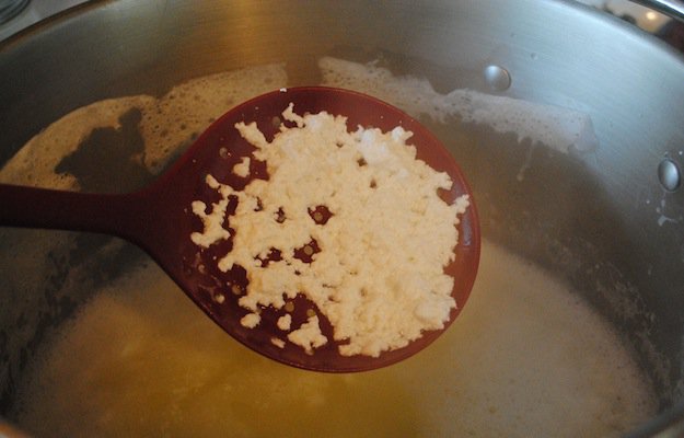 homemade cheese Stir Until It Curdles | Two Ingredient Cheese Recipe - Easy Farmer's Cheese