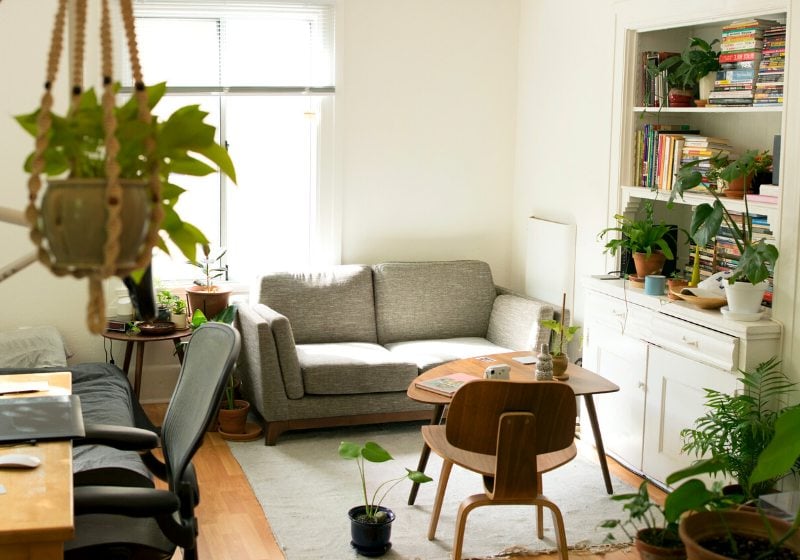 gray fabric loveseat near brown wooden table | unique valentines day ideas