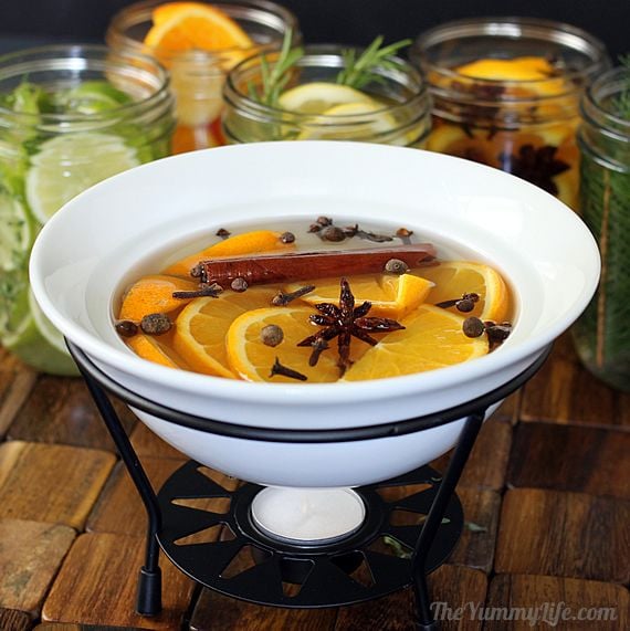 Natural homemade air freshener out of essential oil