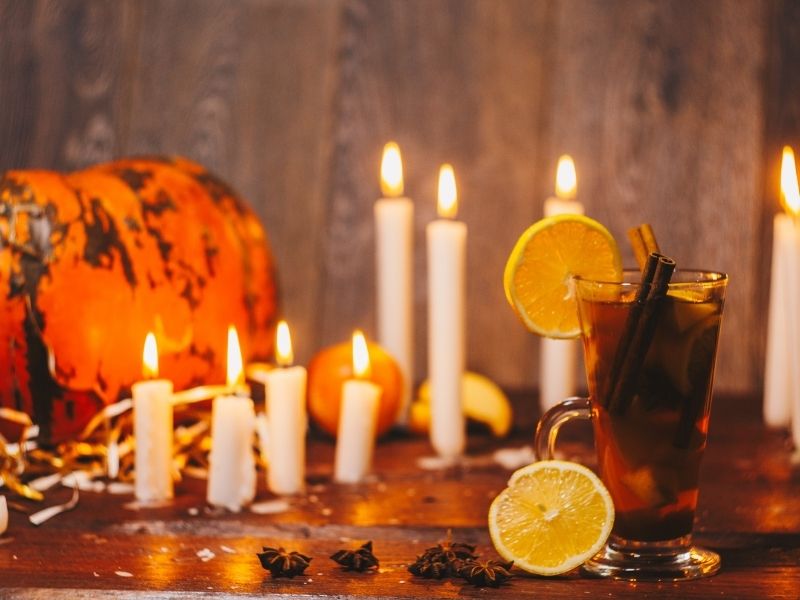 A festive rum punch in smoke on Halloween day | ## Halloween Punch Recipes To Serve At Your Home Party