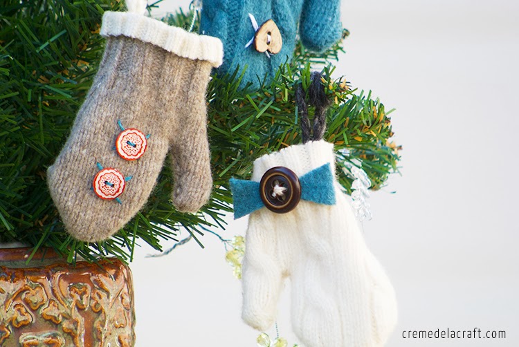 DIY Mini Mitten Ornaments | Stunning Homemade Christmas Ornaments You Can DIY On A Budget