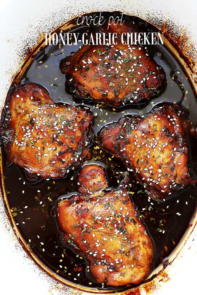 Crockpot Honey Garlic Chicken | Mouthwatering Crockpot Recipes To Prepare This Winter | Easy Slow Cooker Recipes
