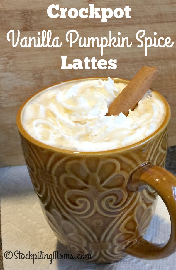 Crockpot Vanilla Pumpkin Spice Lattes | Warm and Fancy Crockpot Drinks You Can Serve This Winter
