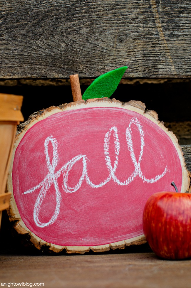 DIY Apple Chalkboard | Timeless Rustic Decor For Fall