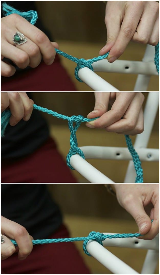 Start Weaving Process | How To Make A Macrame Lawn Chair | Homesteading Skills