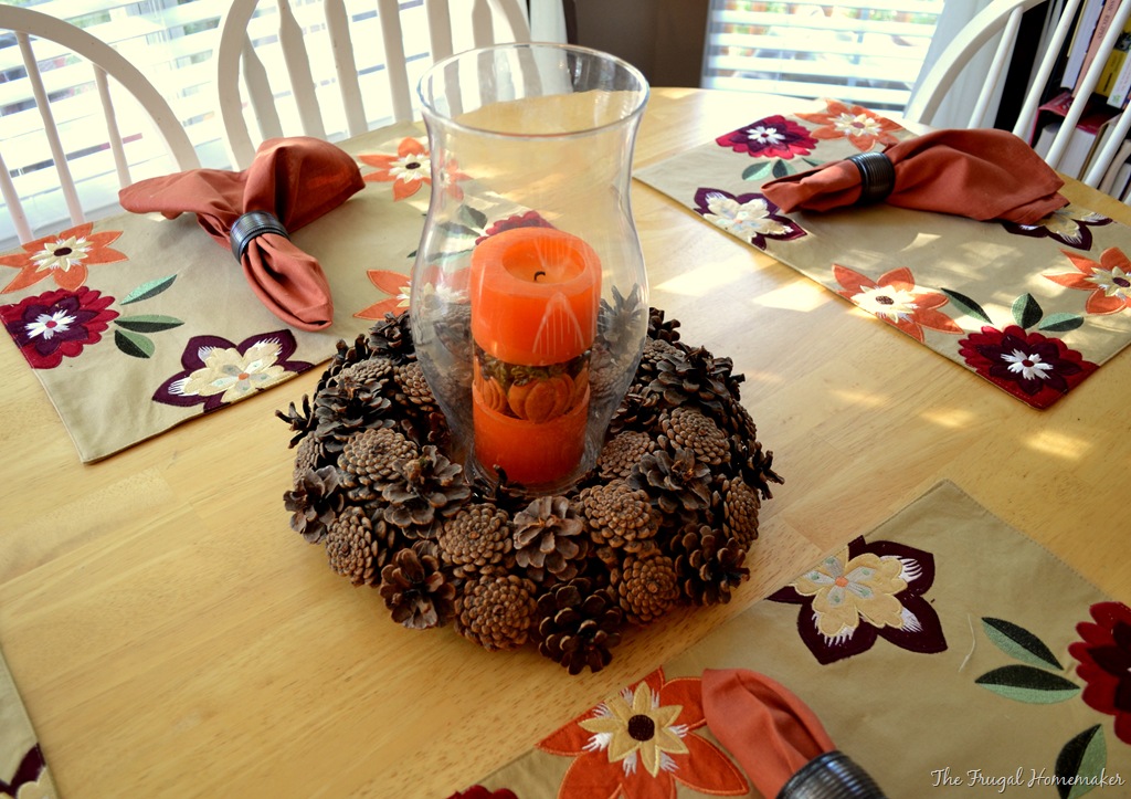 Bowl Candle Holder With Pine Cones | Creative Thanksgiving Decorations You'll Wish You'd Thought Of First