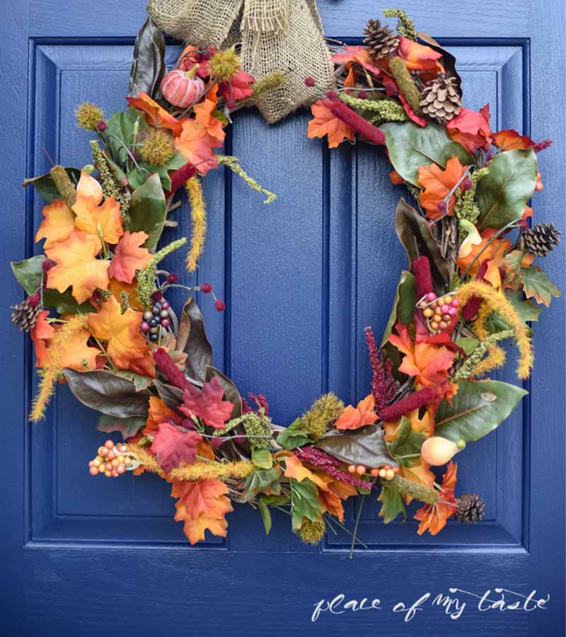 Dollar store fall wreath | fall wreath ideas