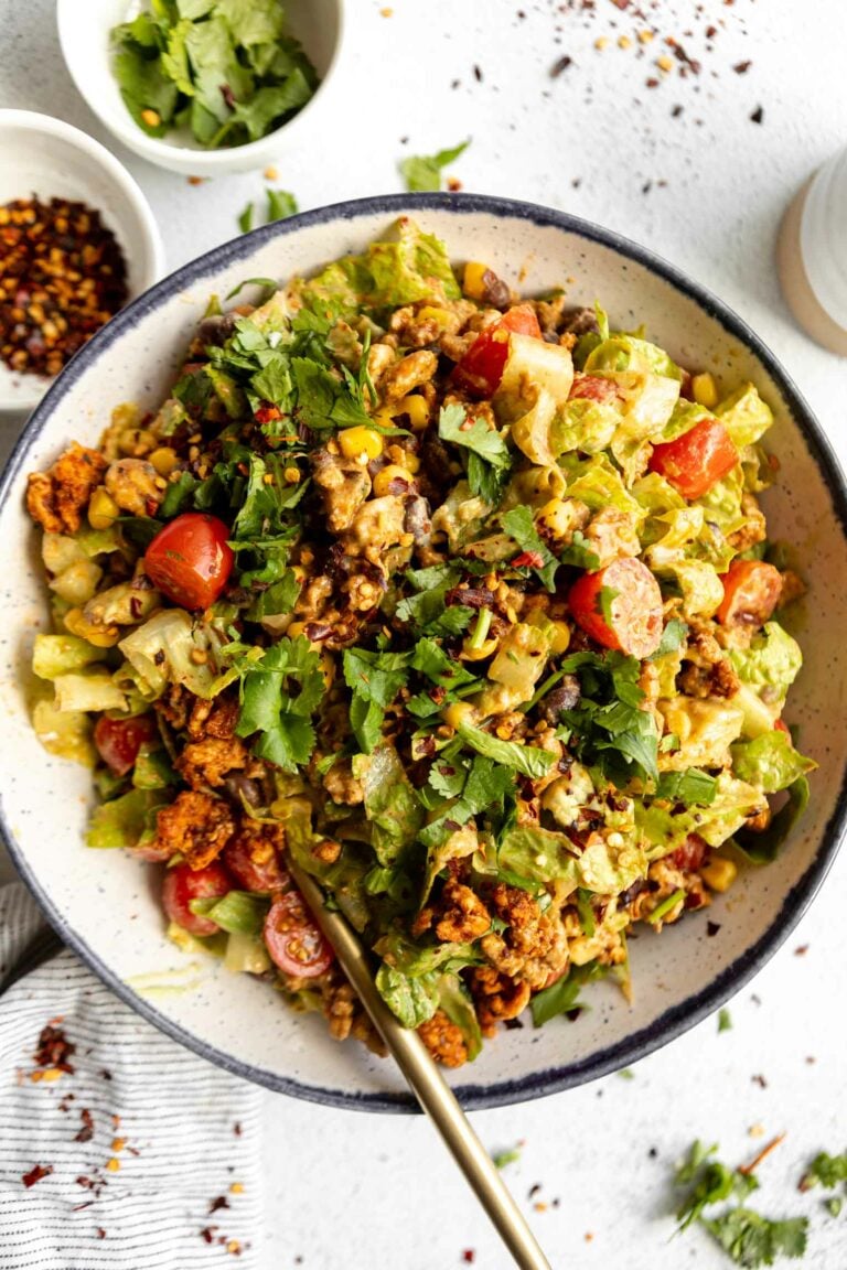 Healthy Ground Turkey Recipes | Chili Lime Ground Turkey Taco Salad