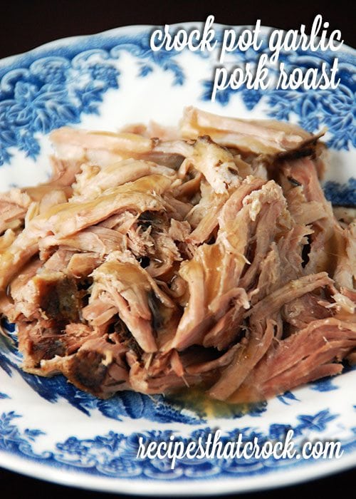 Garlic Pork Roast in Crockpot | Mouthwatering Crockpot Recipes To Prepare This Winter