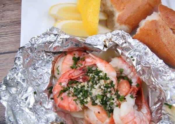 Garlic, Lemon, And Chive Grilled Shrimp | Easy Foil-Wrapped Camping Recipes For Outdoor Meals
