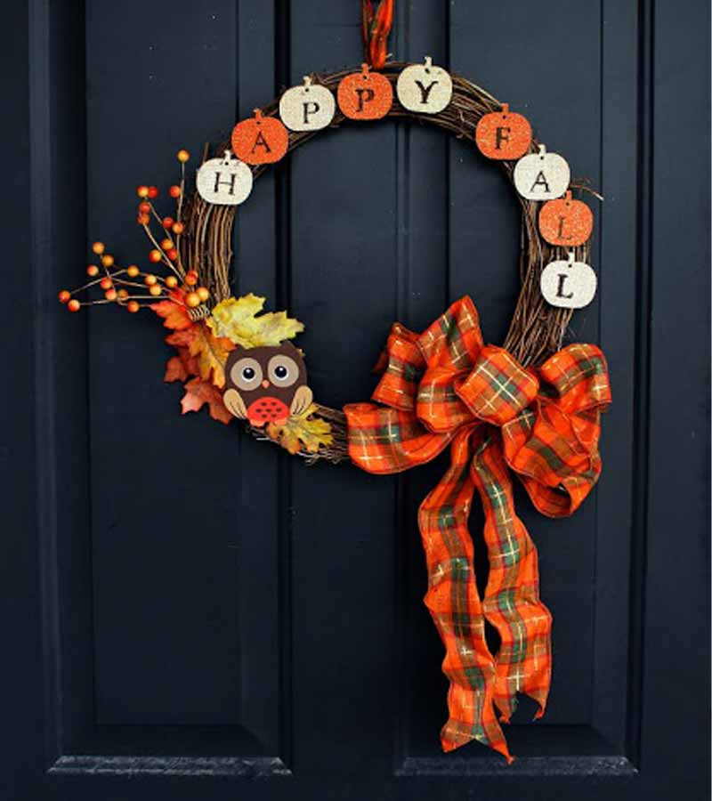Happy Fall Wreath | fall wreath ideas