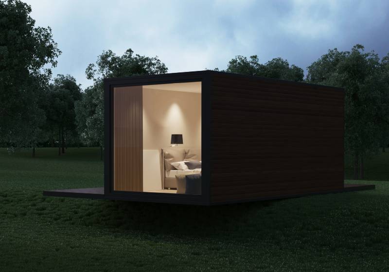 House from a construction transport container sheathed | Modern Design Container Home