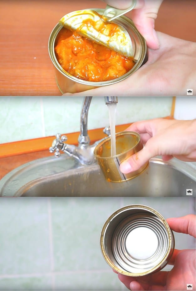 Prepare Tin Can | How To Make A Fire Starter