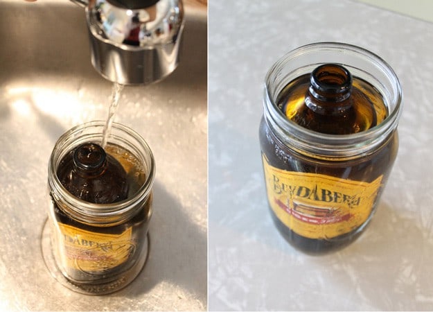 Step 1: Soak Bottles In Warm-Soapy Water | How To Remove Labels From Bottles With Ease