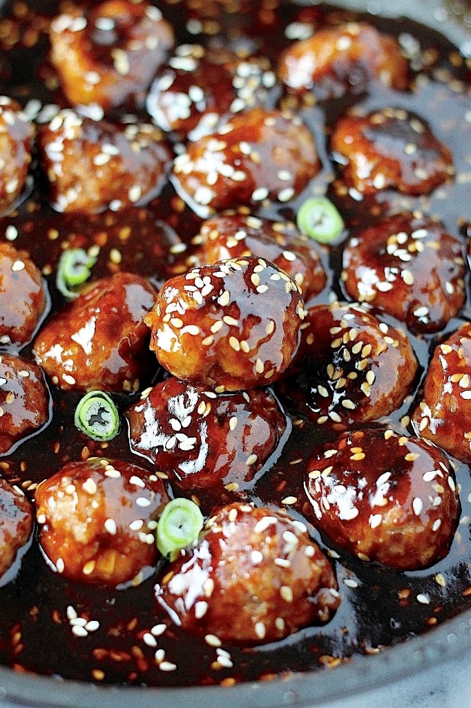 Healthy Ground Turkey Recipes | Healthy 30 Minute Sriracha Teriyaki Meatball Bowls