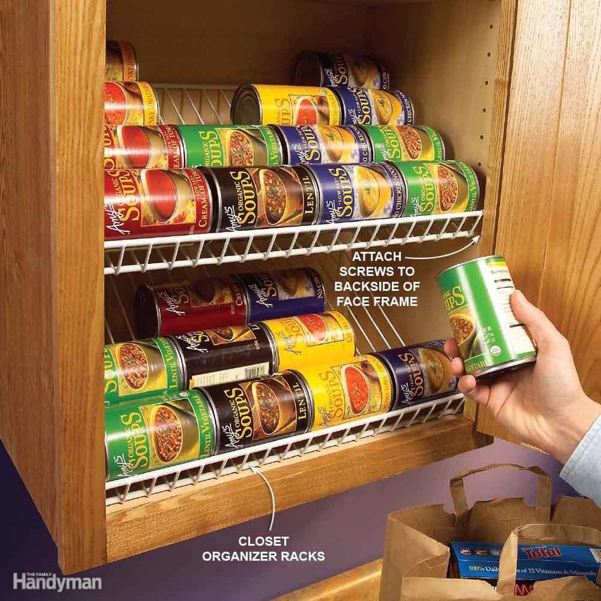 Add Closet Racks | Creative Canned Food Storage Ideas Add Closet Racks | Creative Canned Food Storage Ideas