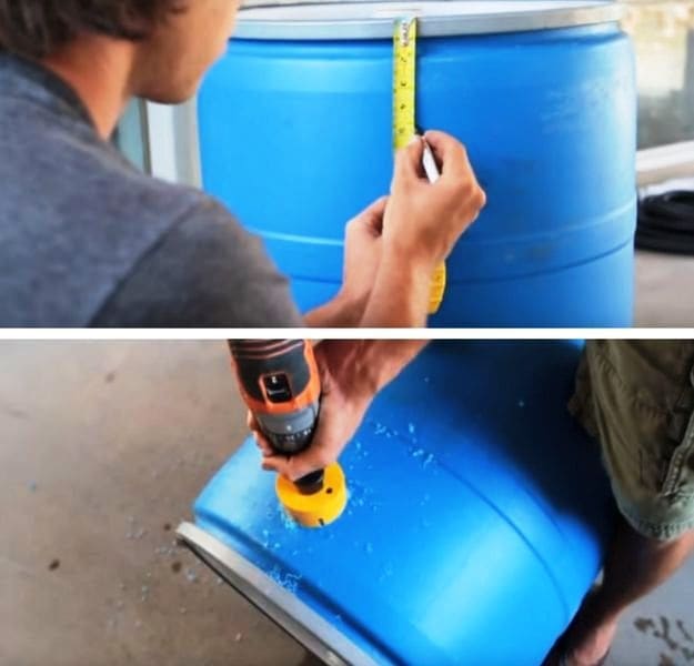 Step 3: Drill The Second Or The Overflow Hole | Make A DIY Rain Barrel And Never Waste Water Again Step 3: Drill The Second Or The Overflow Hole | Make A DIY Rain Barrel And Never Waste Water Again