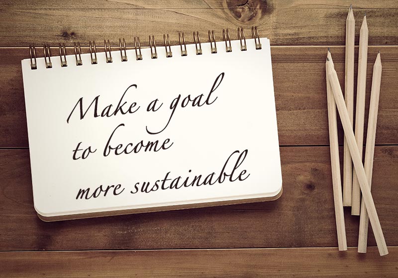 Make a goal to become more sustainable | new year goals