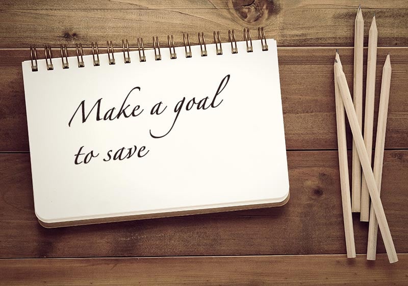 Make a goal to save | new year resolutions ideas