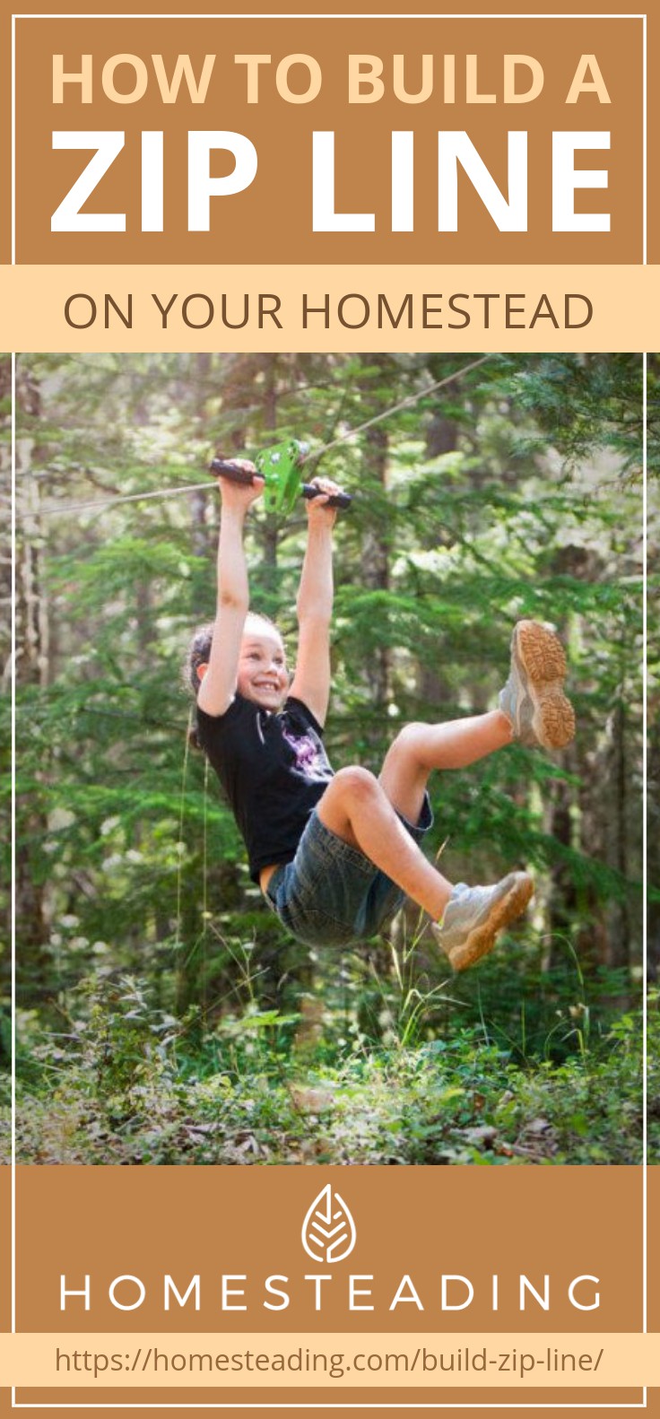 How To Build A Zip Line On Your Homestead https://homesteading.com/build-zip-line/