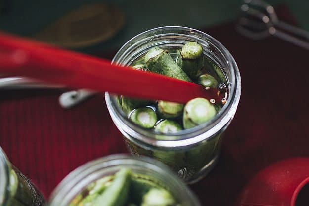 Fill Jars With Okra | Pickled Okra Recipe | Homesteading Canning Ideas