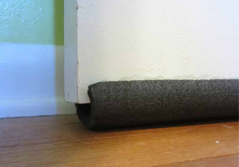 Pipe Insulation as Draft Blockers | cold weather hacks