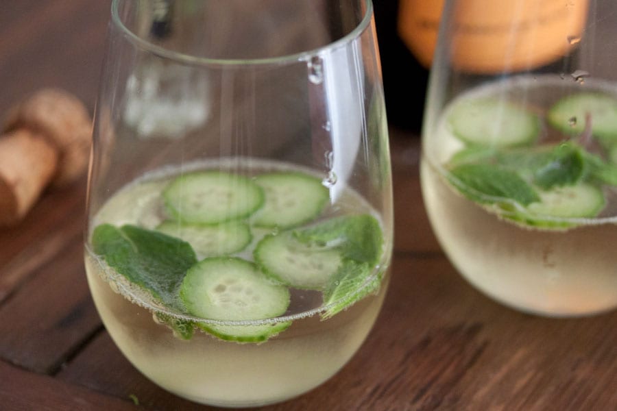 Elderflower Mint Champagne Cocktail | Elderflower Liqueur Recipes And Cocktails For Spring And Summer