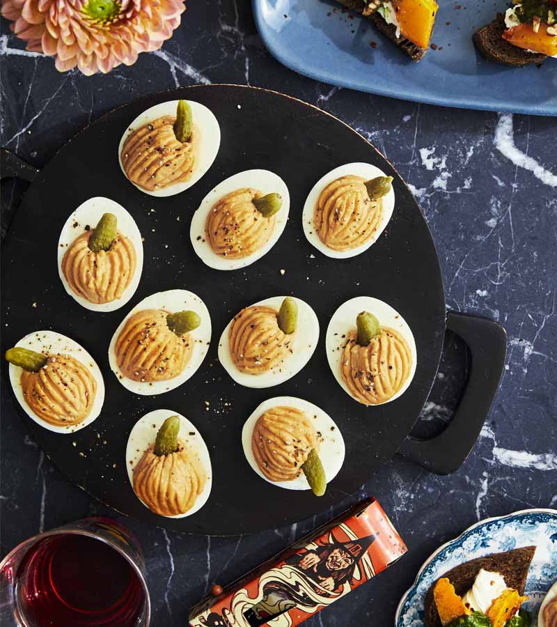 Pumpkin Deviled Eggs | fresh pumpkin recipes