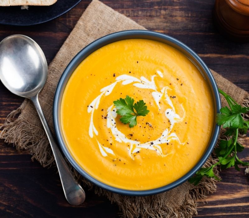 Pumpkin and carrot soup