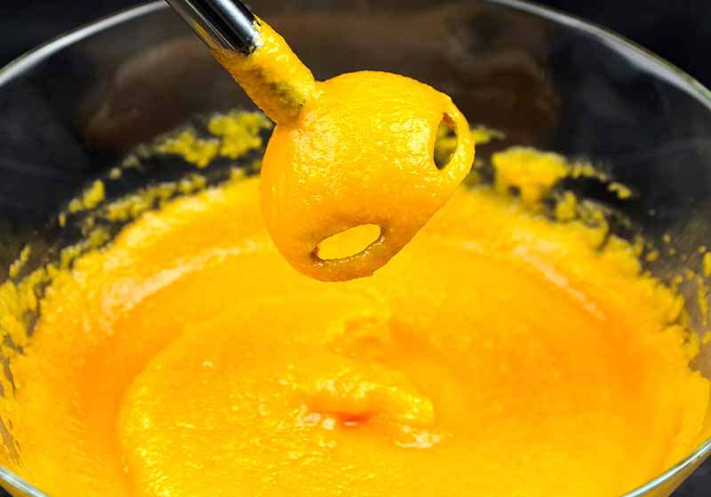 Pumpkin puree with blender in transparent glass bowl | mashed butternut squash recipes