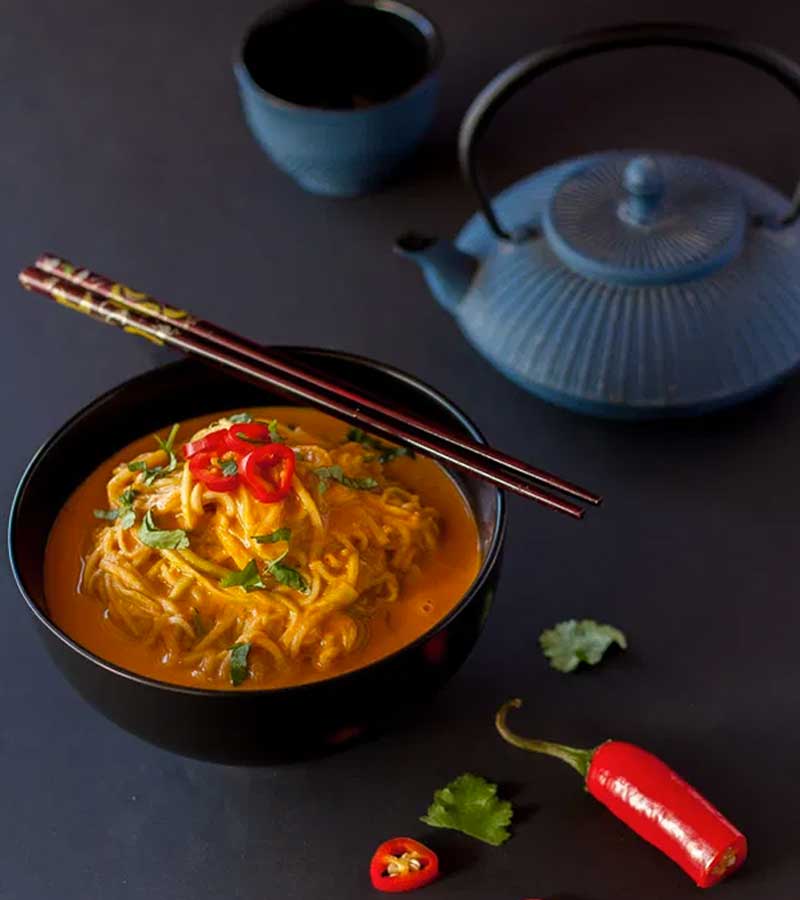 Satay Pumpkin Zoodles | savory pumpkin recipes